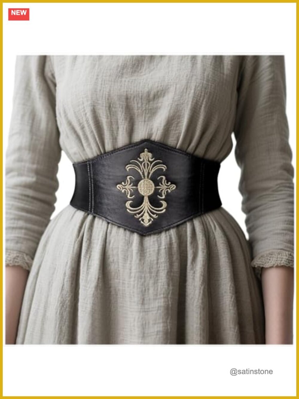 Faux Leather Renaissance Waist Corset Belt Medieval Viking LARP Ren Faire